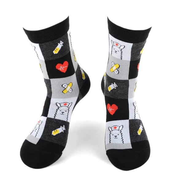 Finery Mens Wear Other - Health Care Heroes Nurse Llama Novelty Socks L/XL